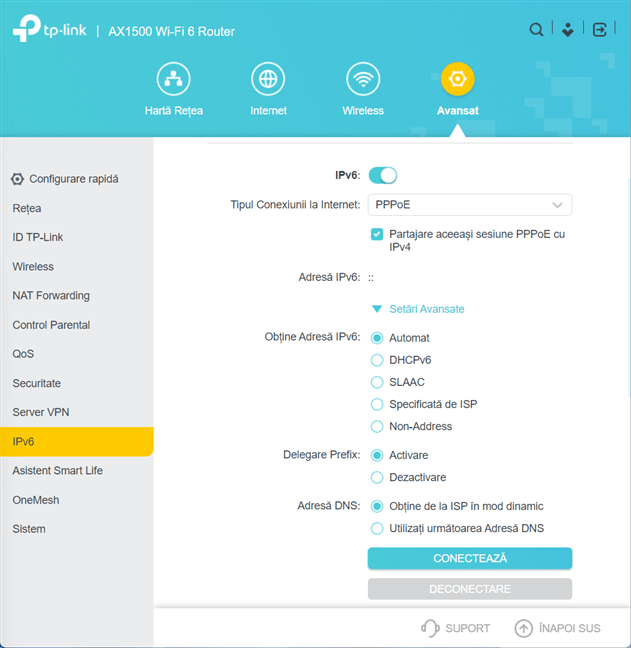 PersonalizeazÄƒ cum funcÈ›ioneazÄƒ IPv6 pe router