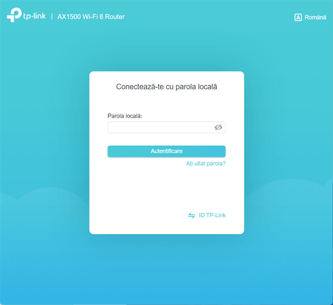 AutentificÄƒ-te pe routerul tÄƒu TP-Link cu Wi-Fi 6