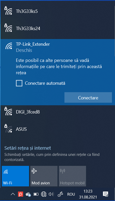 ConecteazÄƒ-te la TP-Link_Extender