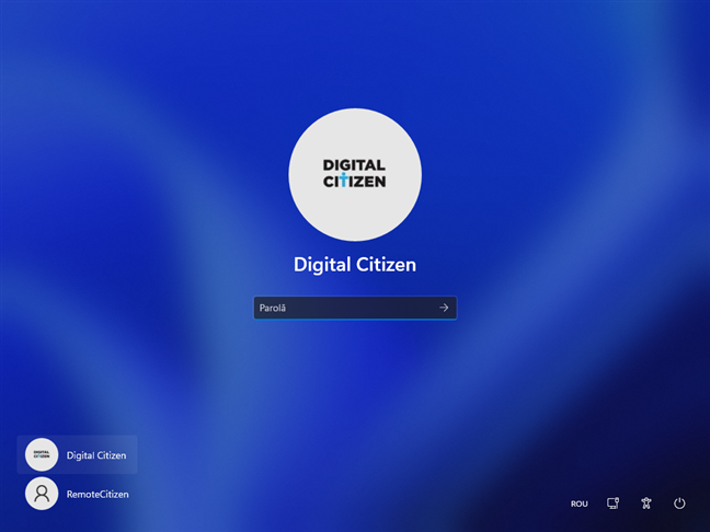 Ecranul de conectare la Windows 11