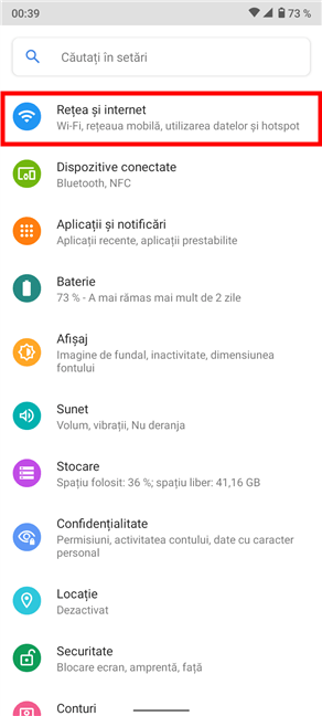 AcceseazÄ setÄrile de ReÈea Èi internet