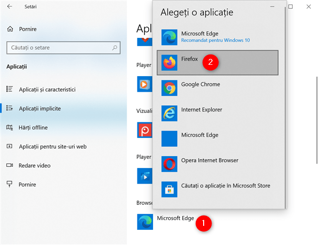 Cum setezi Firefox ca browserul implicit din Windows 10