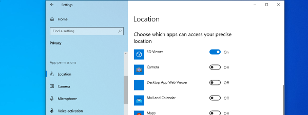 Cum setezi permisiunile pentru aplicații în Windows 10