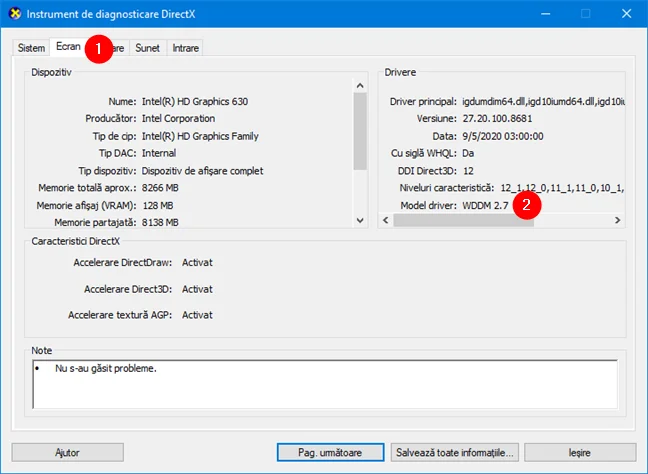 Cerințe de sistem pentru Windows 11: Placă video cu driver WDDM 2.0 sau mai nou