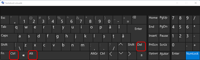 ApasÄƒ Del Ã®n timp ce È›ii apÄƒsat Ctrl È™i Alt
