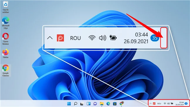 Butonul Afișare desktop