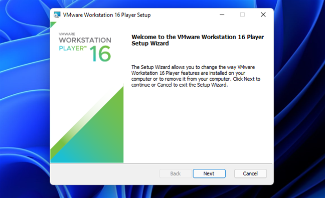 Instalarea VMware Workstation Player 16 Free