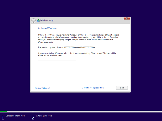 Cheia de licență nu este obligatorie pentru a instala Windows 11