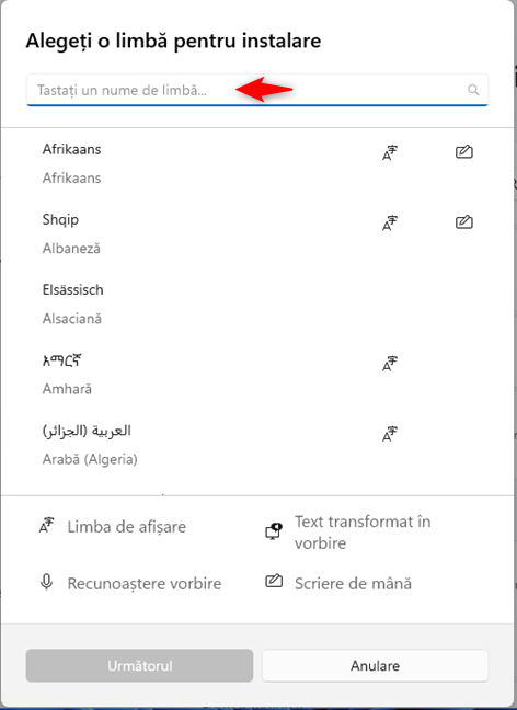 CautÄƒ limba pe care vrei s-o adaugi