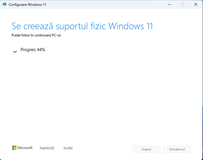 Este creat fiÈierul ISO cu instalarea Windows 11