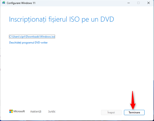 FiÈierul ISO cu Windows 11 a fost creat