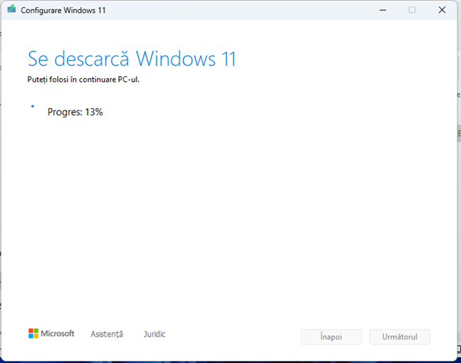 Descărcarea fișierelor de instalare pentru Windows 11