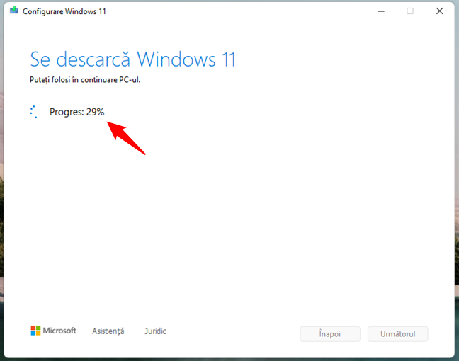 Descărcarea fișierelor de instalare pentru Windows 11