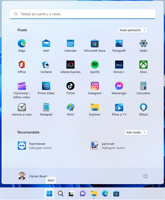 ÃŽmi place la nebunie Meniul Start cu mai multe elemente fixate din Windows 11