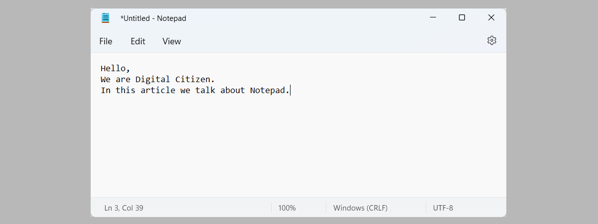 Notepad in Windows 11