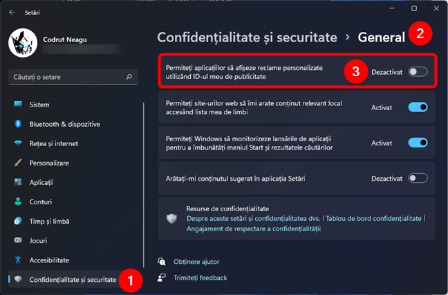 OpreÈ™te Microsoft din a afiÈ™a reclame personalizate