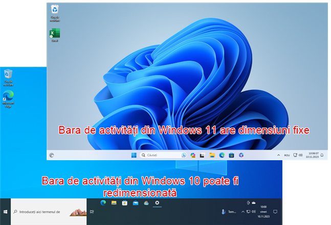 Bara de activitÄƒÈ›i din Windows 11 nu poate fi redimensionatÄƒ