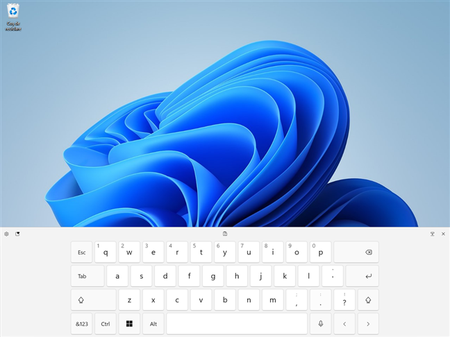 Tastatura tactilÄƒ din Windows 11