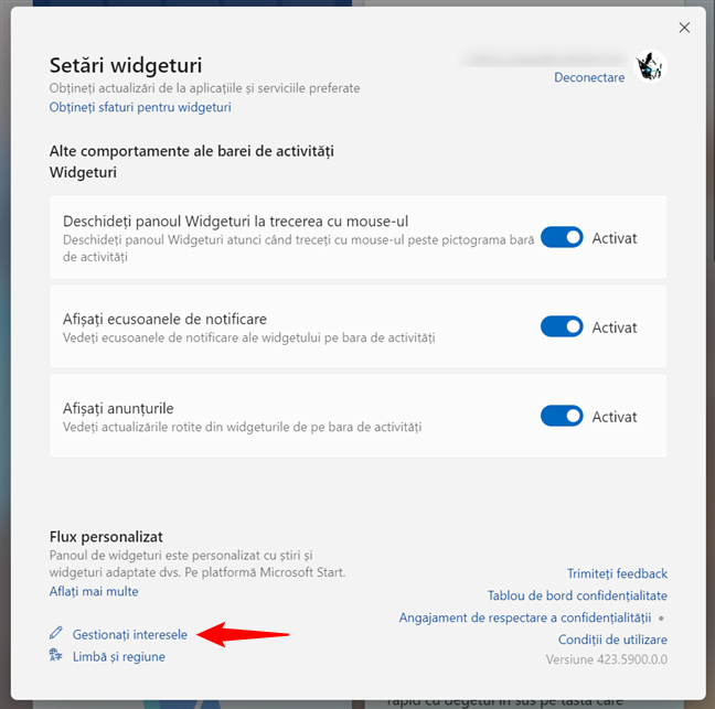 Cum personalizezi fluxul de È™tiri Ã®n Widgeturile din Windows 11