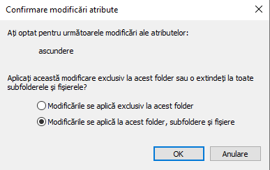 Confirmare modificÄƒri atribute