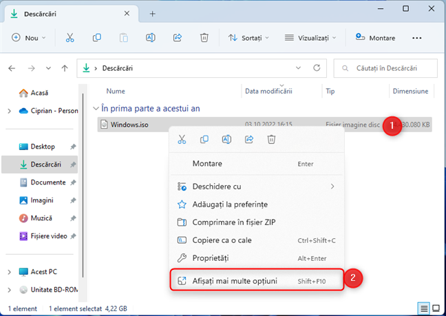 Clic dreapta Èi alege AfiÈaÈi mai multe opÈiuni