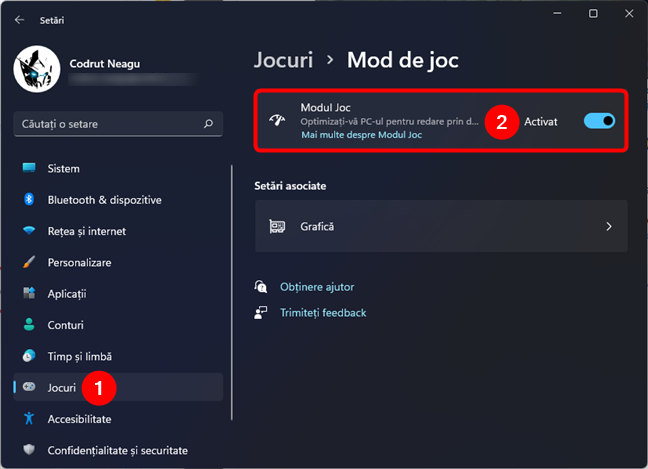 Cum activezi Mod de joc Ã®n Windows 11