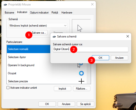 Government ordinance Evenly Hidden Cum folosești indicatori de mouse personalizați în Windows