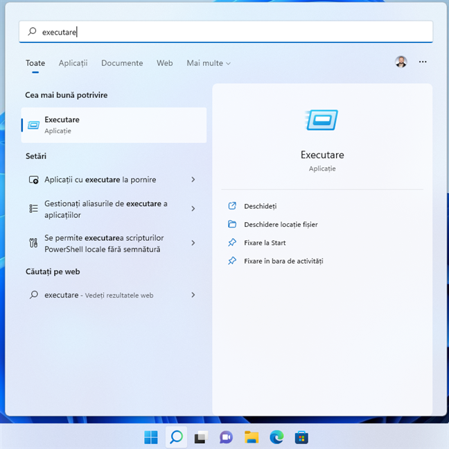 CautÄƒ Executare Ã®n Windows 11