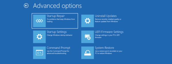 Rezolvă problemele de pornire ale Windows, folosind Startup Repair