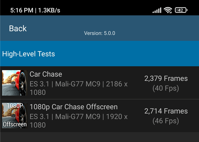 Testele GFXBench au avut rezultatele aÈteptate