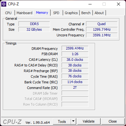 Detalii afiÈ™ate de CPU-Z